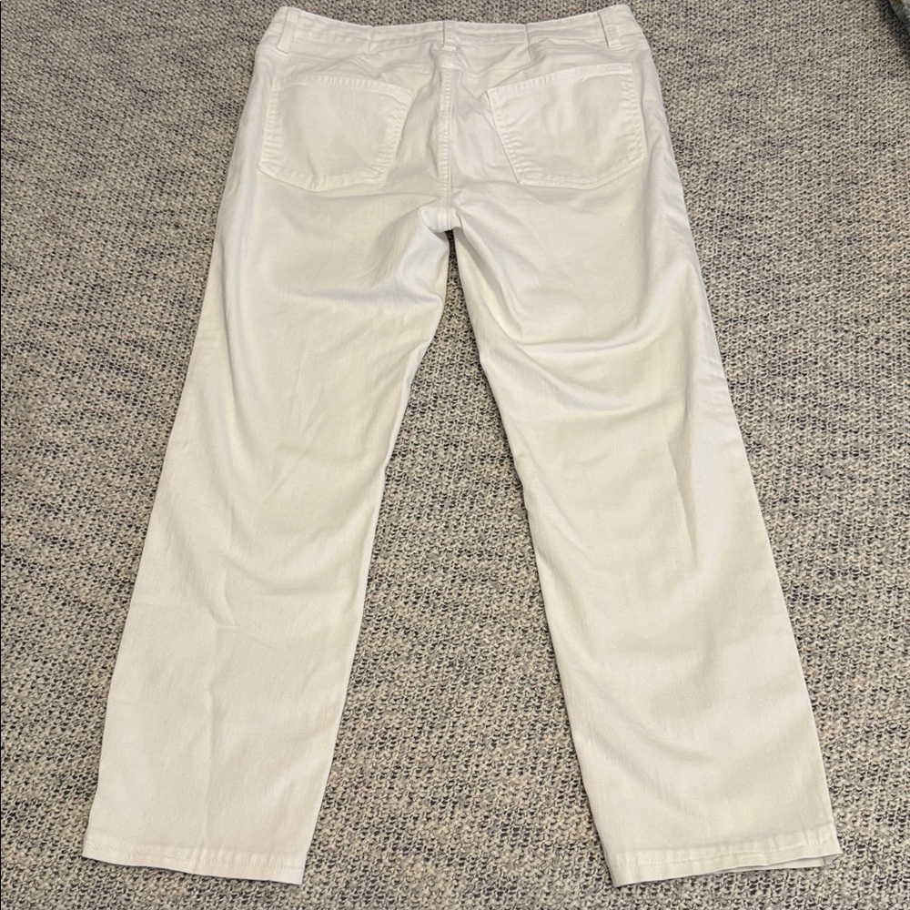 Eileen Fisher Organic Cotton White Straight Leg Jeans Women’s 6 - Picture 3 of 4